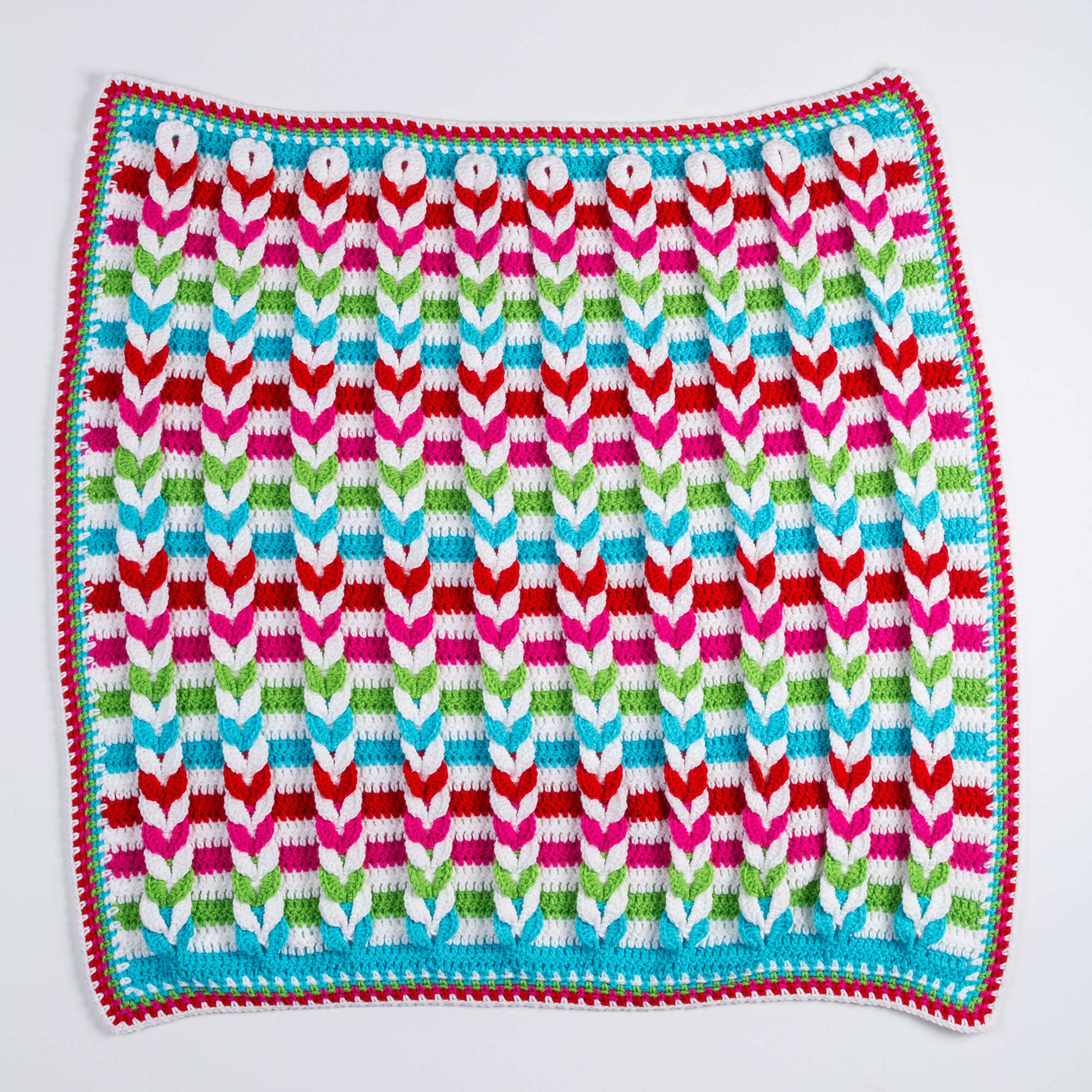 Free Red Heart Pulled Taffy Crochet Blanket Pattern