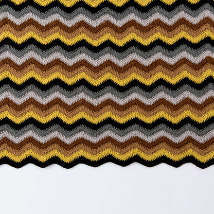 Red Heart 6-Color Radiating Ripple Throw Crochet Throw made in Red Heart Classic Yarn