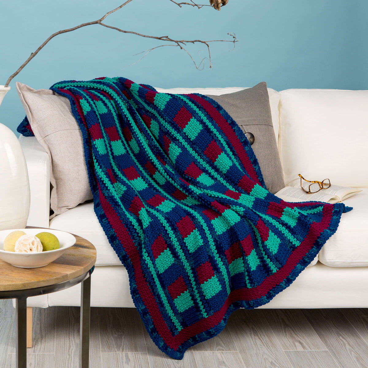 Crochet Throw made in Red Heart With Love Yarn