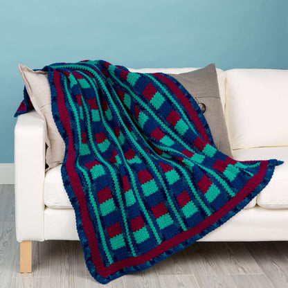 Red Heart Crochet Luxurious Comfort Throw Crochet Throw made in Red Heart With Love Yarn