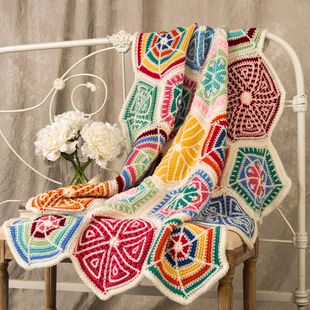 Crochet Throw made in Red Heart Super Saver Yarn