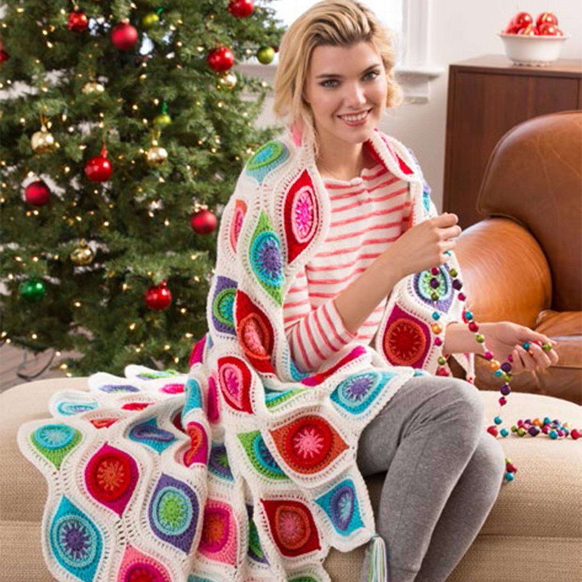 Crochet Throw made in Red Heart Super Saver Yarn