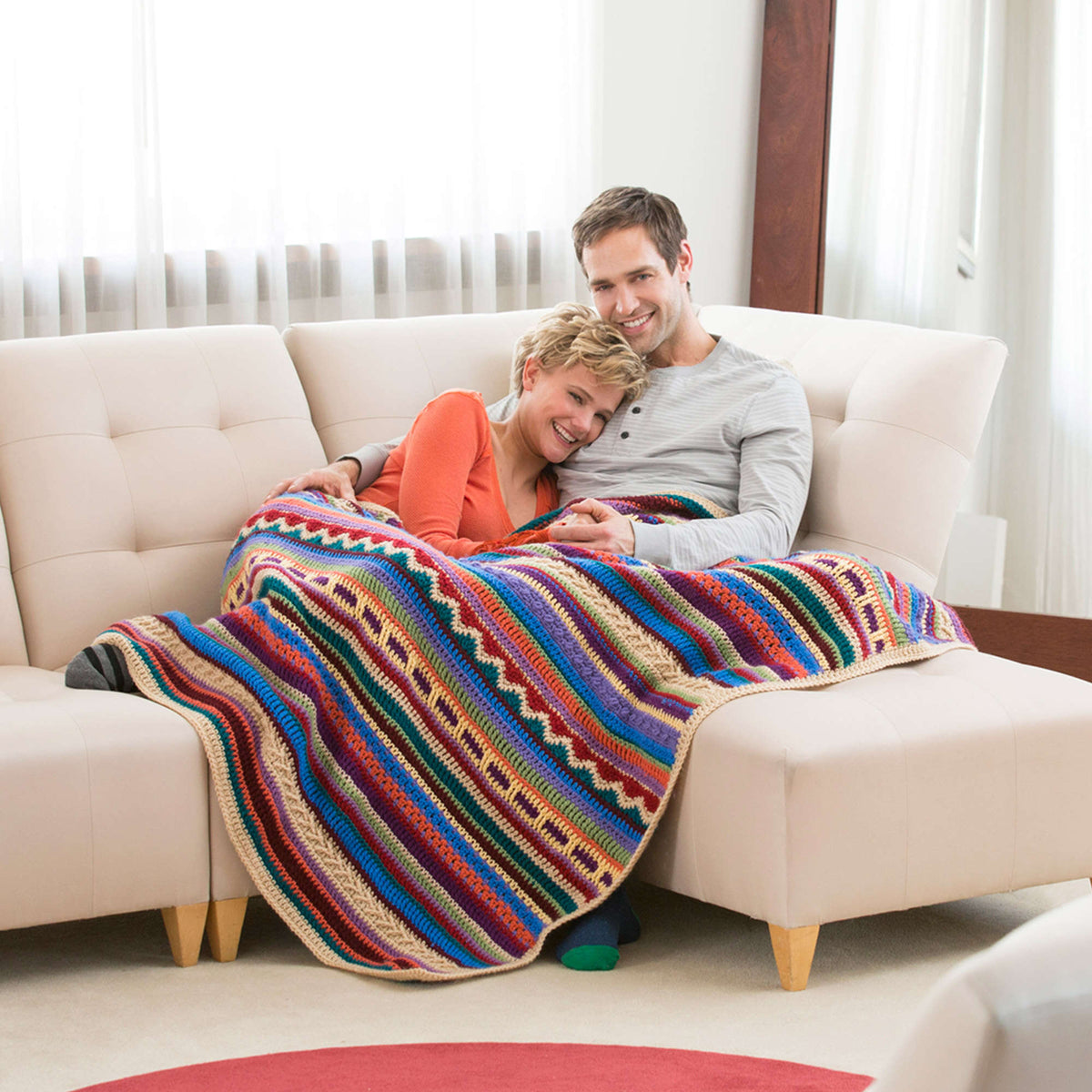 Crochet Throw made in Red Heart Super Saver Yarn