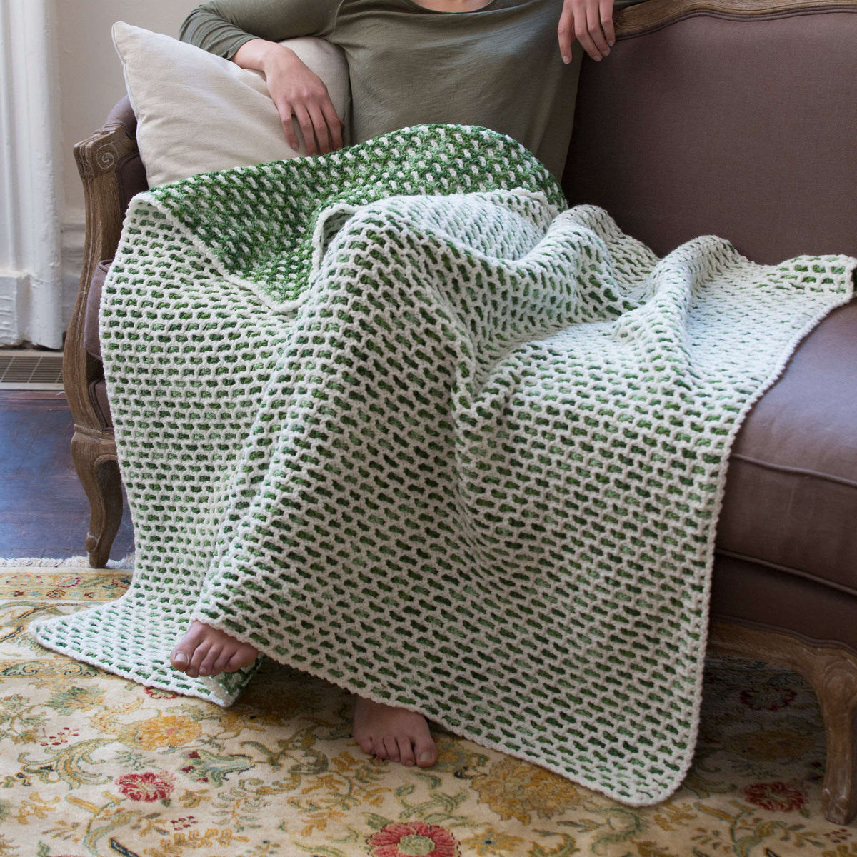 Crochet Throw made in Red Heart Super Saver Yarn