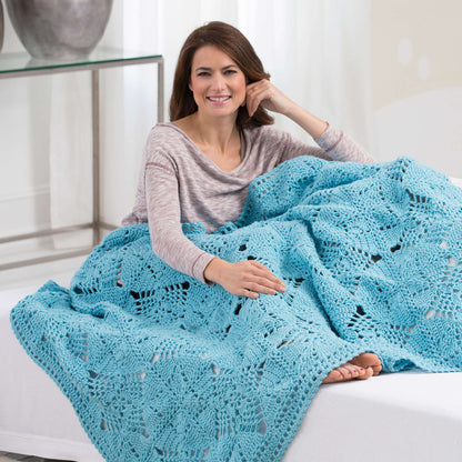 Red Heart Crochet April Showers Throw Crochet Throw made in Red Heart With Love Yarn