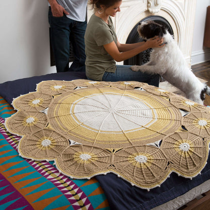 Red Heart Crochet Going In Circles Throw Crochet Throw made in Red Heart Soft Yarn