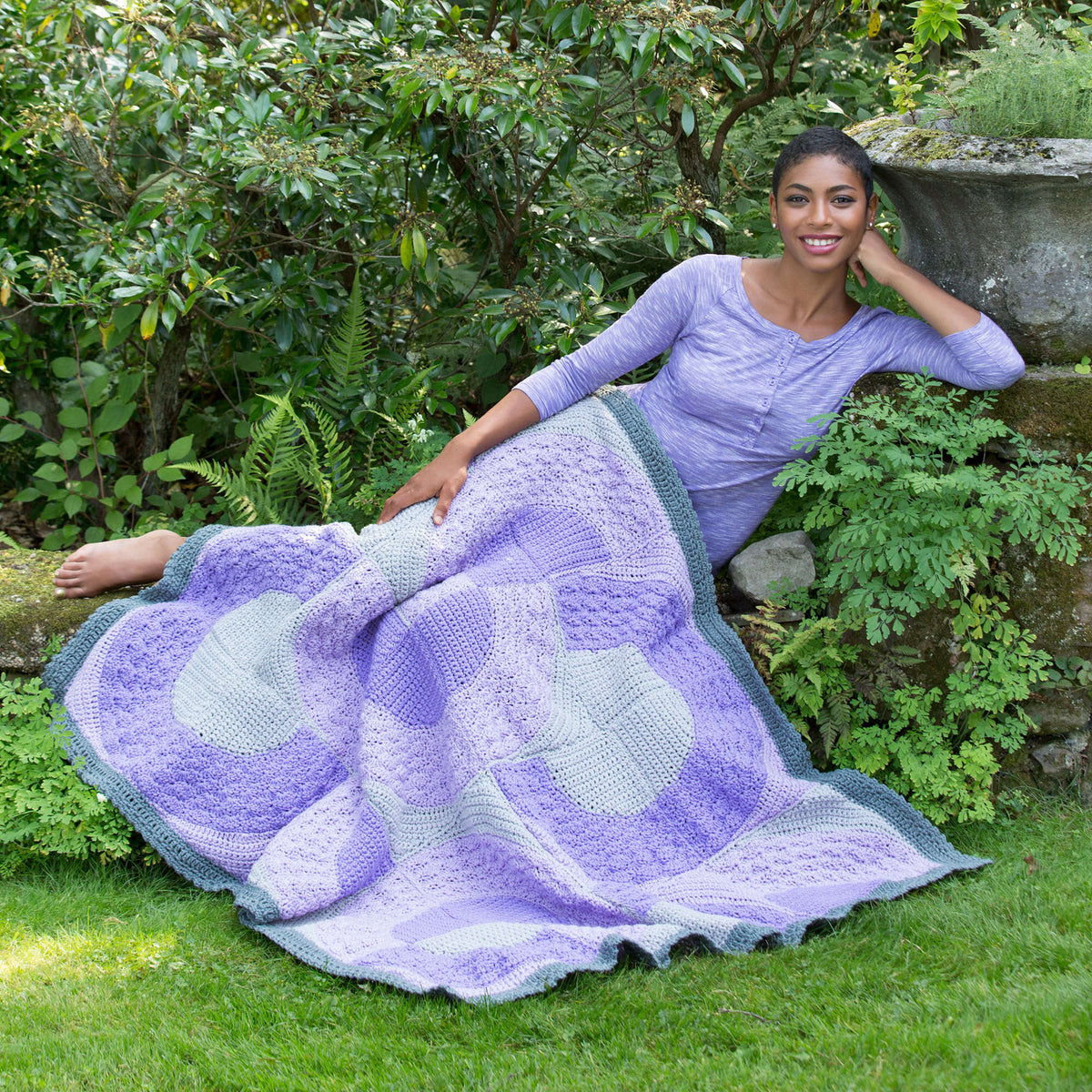 Crochet Throw made in Red Heart Classic Yarn