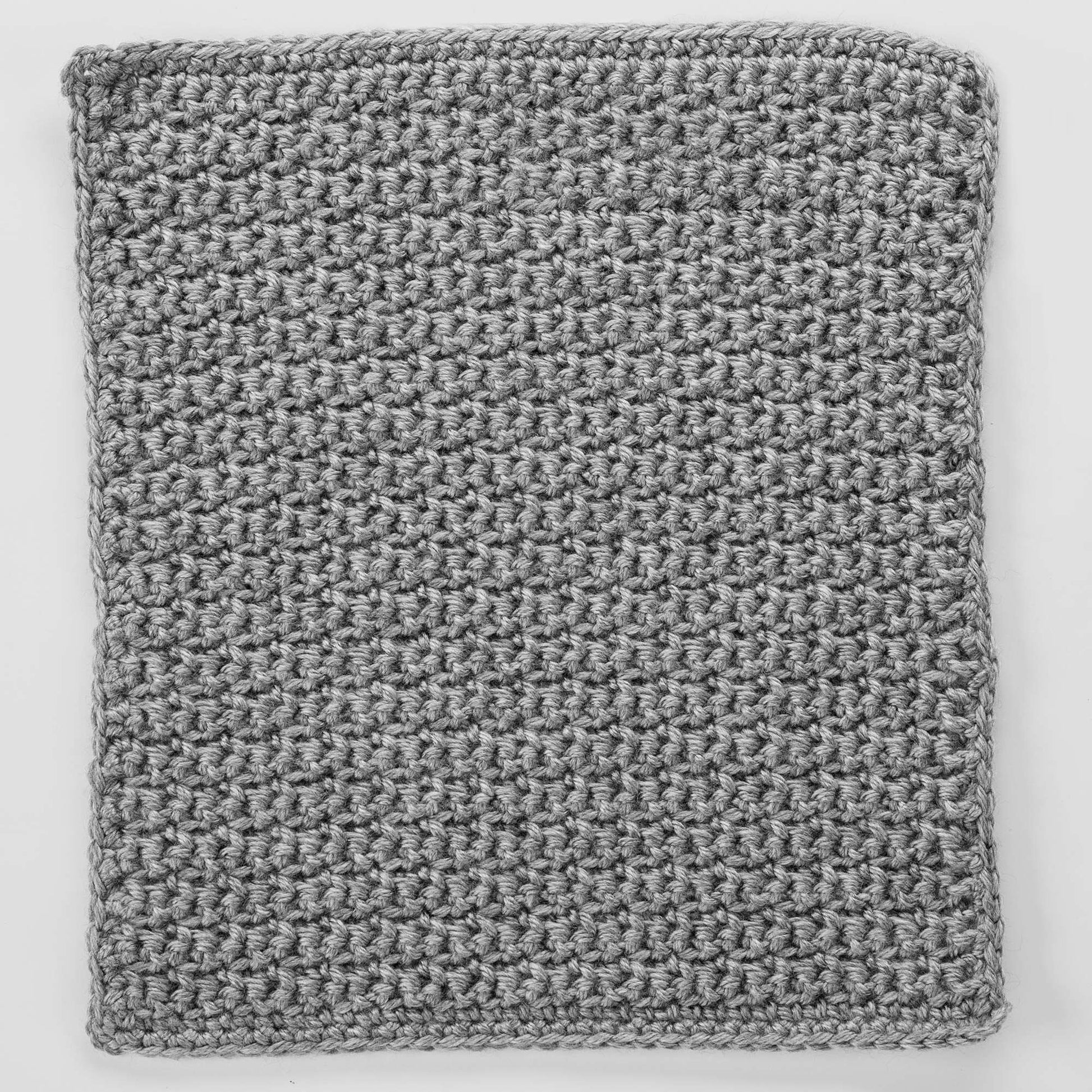 Free Red Heart Crochet Back Loop & Front Loop Square For Checkerboard Textures Throw Pattern