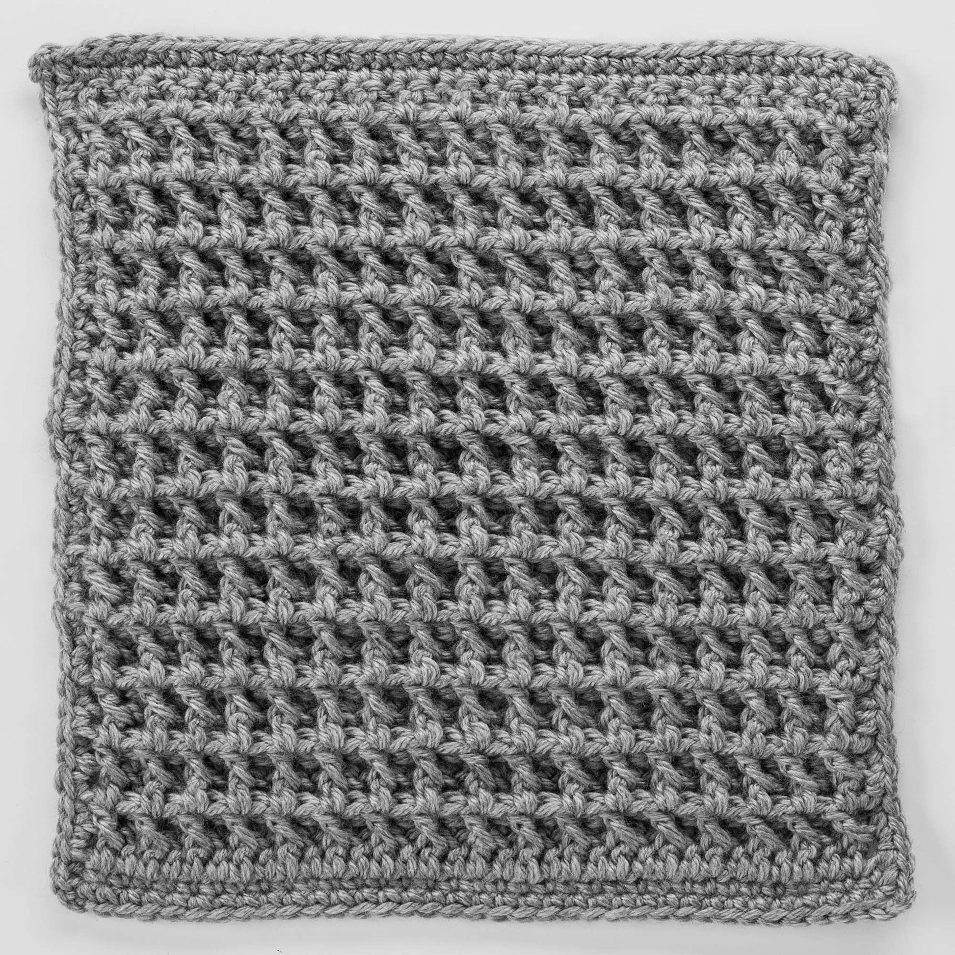 Free Red Heart Front Post Double Crochet Square For Checkerboard Textures Throw Pattern