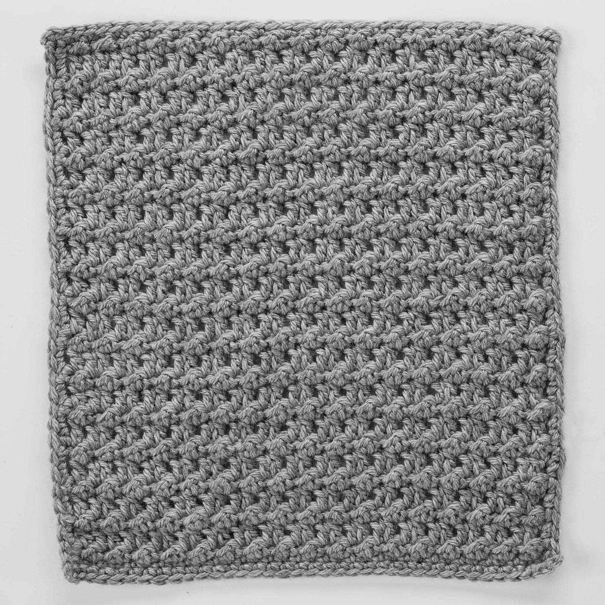 Free Red Heart Double Crochet & Slip Stitch Square For Checkerboard Textures Throw Pattern