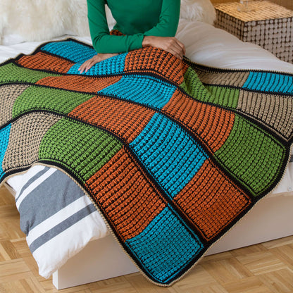 Red Heart Crochet Double the Fun Throw Crochet Throw made in Red Heart Soft Yarn