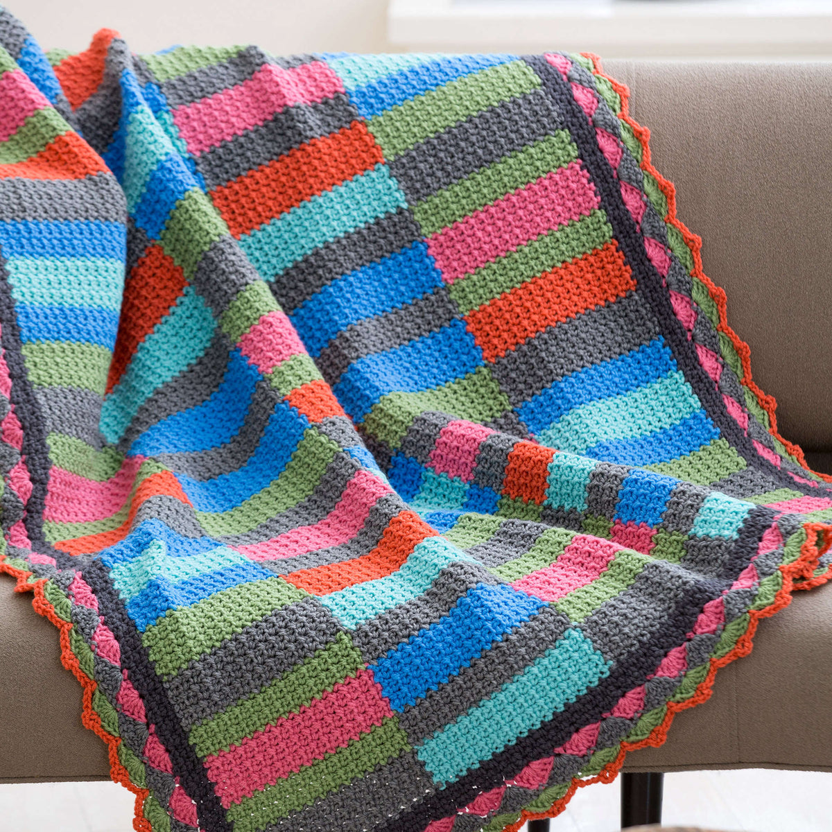 Crochet Throw made in Red Heart Super Saver Yarn