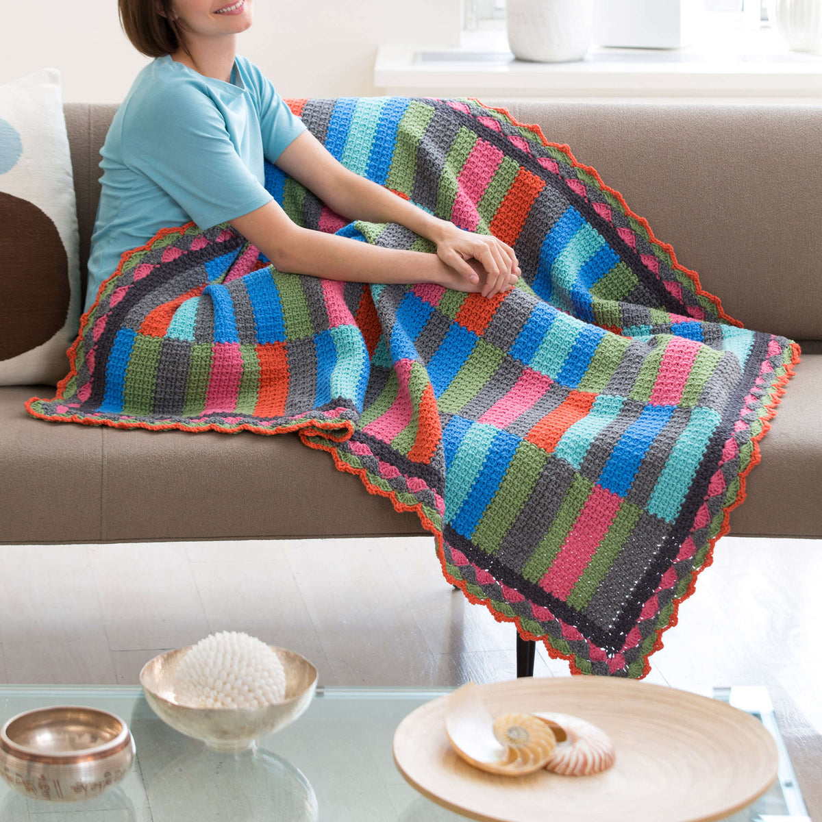 Crochet Throw made in Red Heart Super Saver Yarn