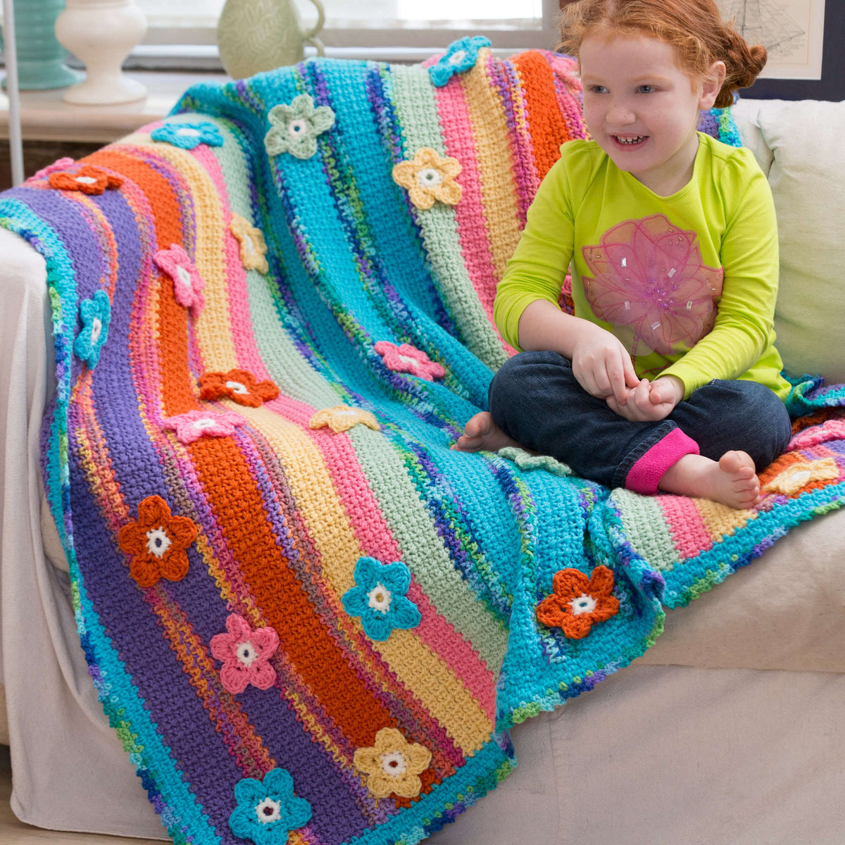 Crochet Throw made in Red Heart Super Saver Yarn