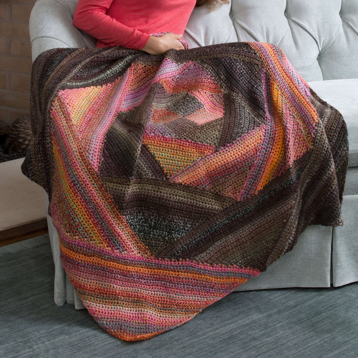 Crochet Lapghan made in Red Heart Boutique Yarn