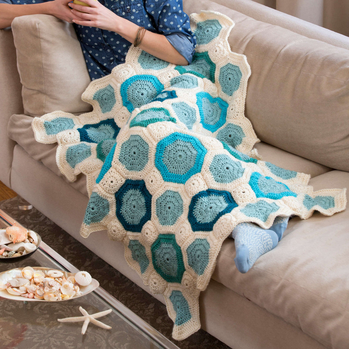 Crochet Throw made in Red Heart Soft Yarn