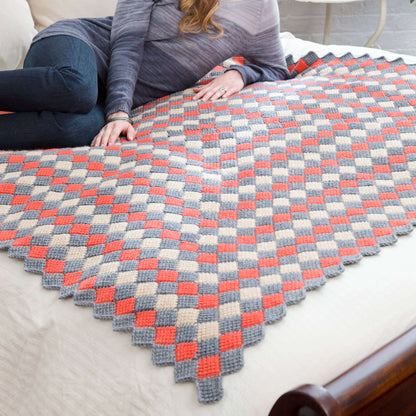 Red Heart Crochet Trip Around the World Throw Crochet Throw made in Red Heart Super Saver Yarn