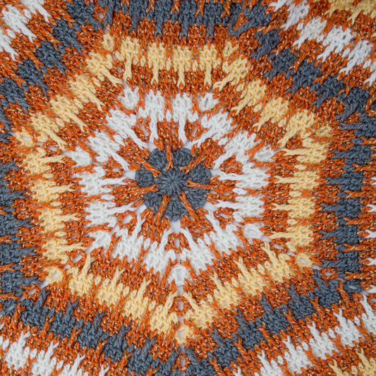 Crochet Blanket made in Red Heart Fiesta yarn