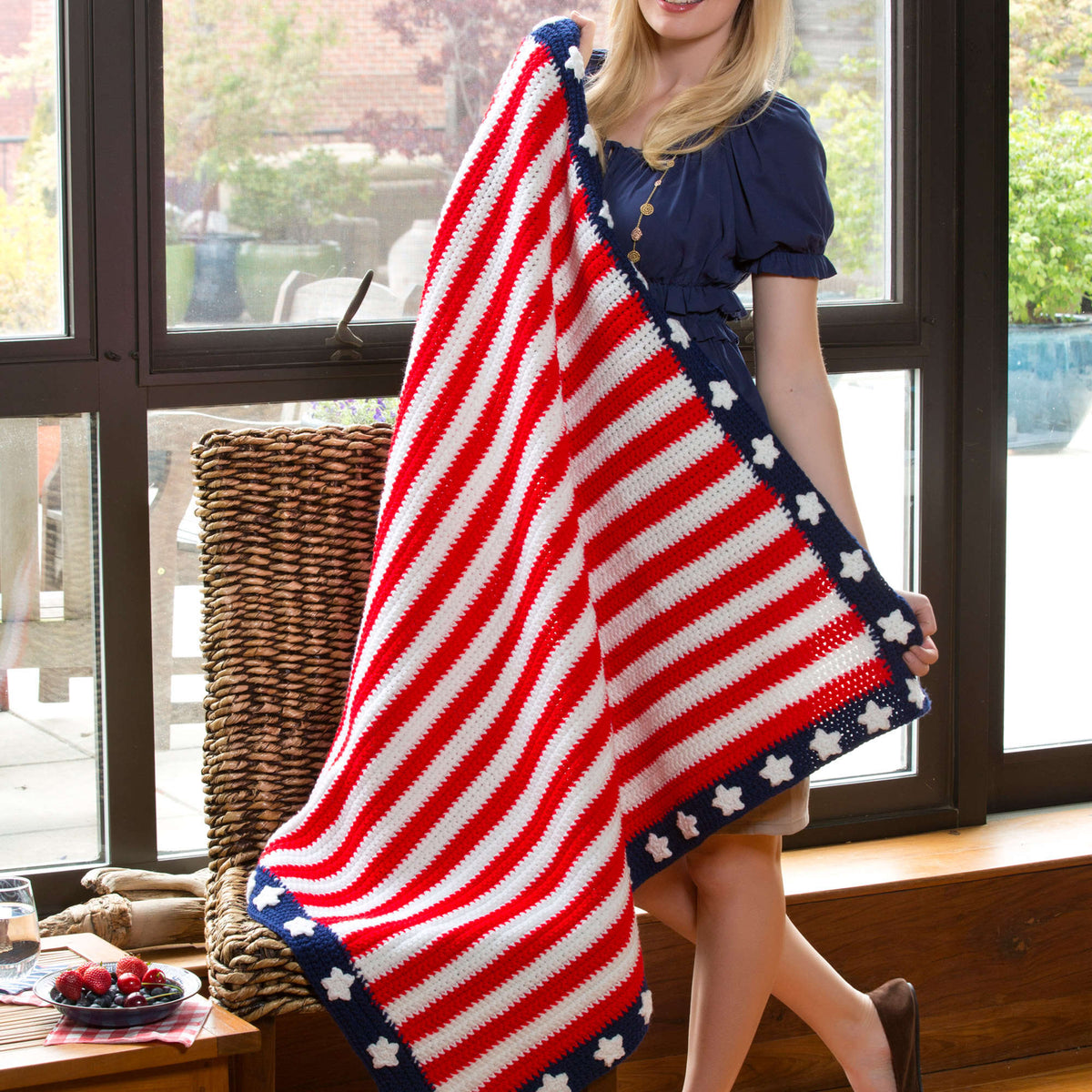 Crochet Throw made in Red Heart Super Saver Yarn