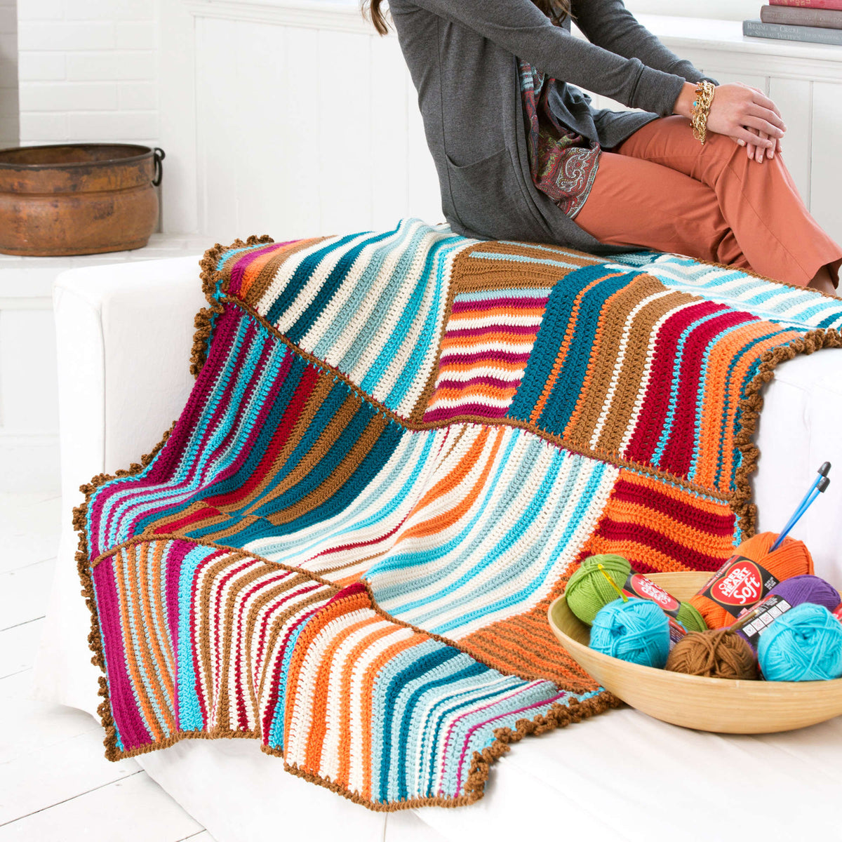 Crochet Throw made in Red Heart Soft Yarn