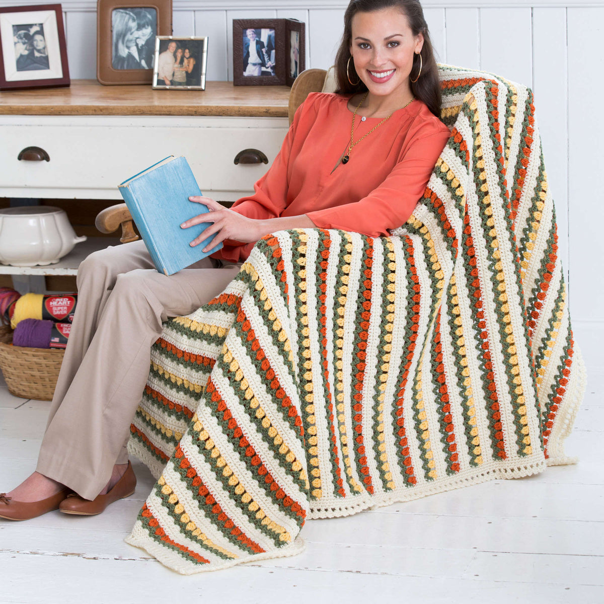 Crochet Blanket made in Red Heart Super Saver Yarn