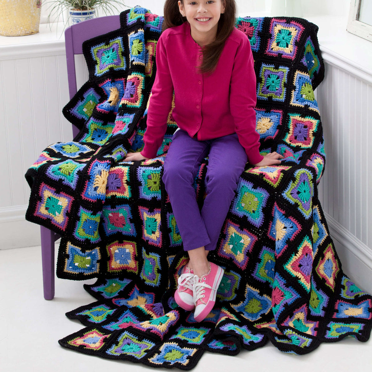 Crochet Throw made in Red Heart Super Saver Yarn