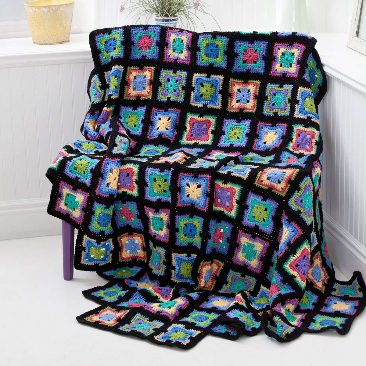 Crochet Throw made in Red Heart Super Saver Yarn