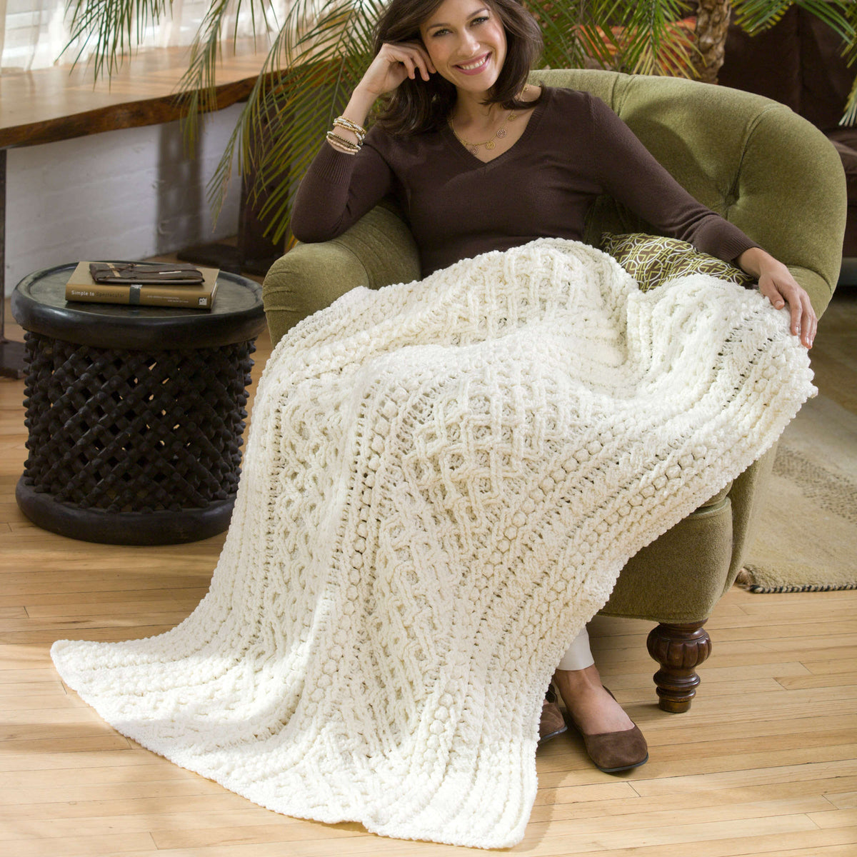 Crochet Throw made in Red Heart Super Saver Yarn