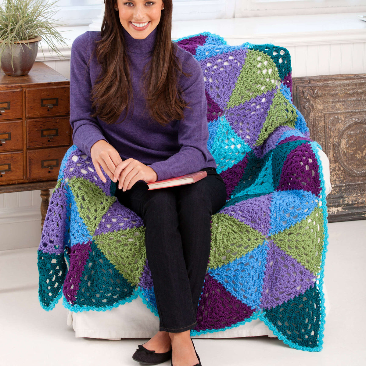 Crochet Throw made in Red Heart Super Saver Yarn