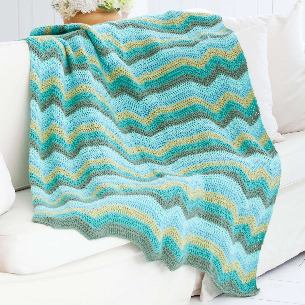 Crochet Throw made in Red Heart Classic Yarn