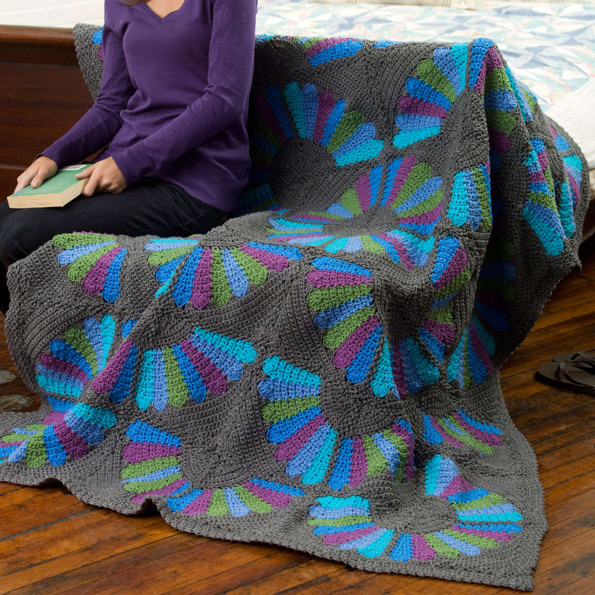 Crochet Throw made in Red Heart Super Saver Yarn