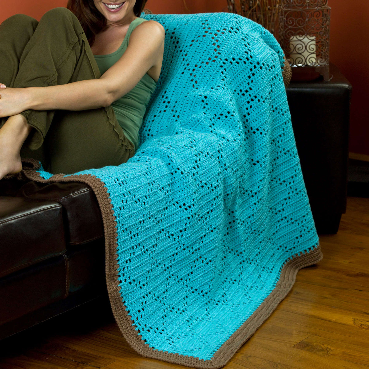 Crochet Throw made in Red Heart Super Saver Yarn