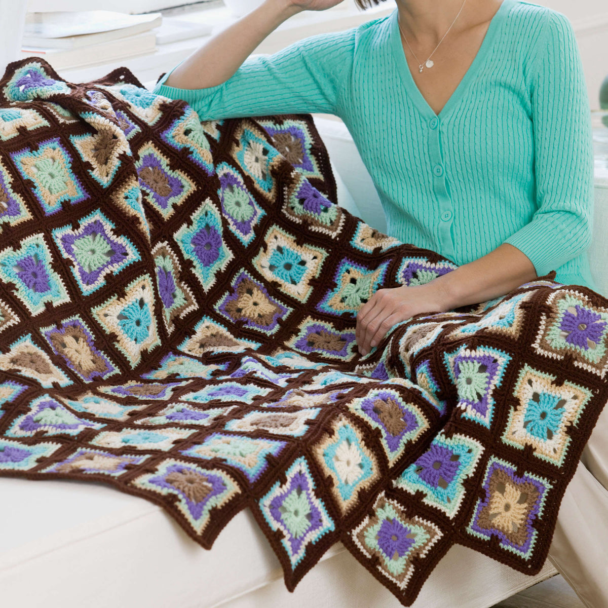 Crochet Throw made in Red Heart Super Saver Yarn