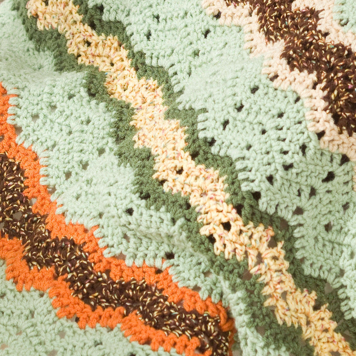 Crochet Throw made in Red Heart Fiesta Yarn