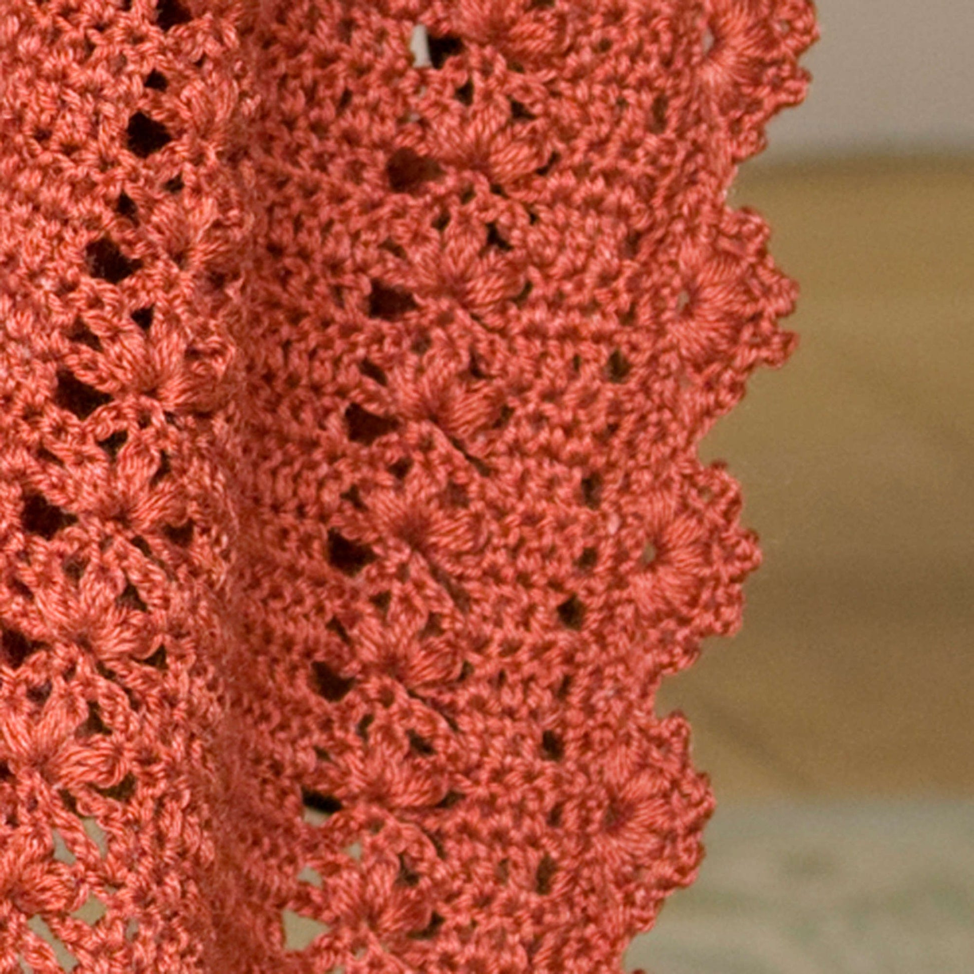 Free Red Heart Crochet Trefoil Throw Pattern
