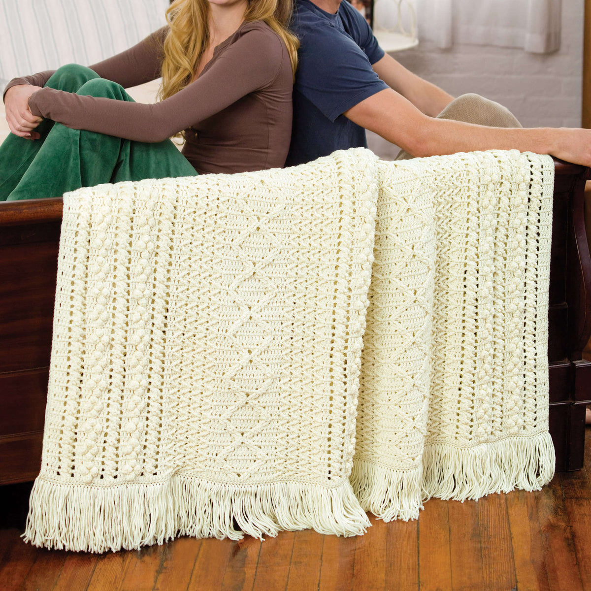 Crochet Throw made in Red Heart Super Saver Yarn