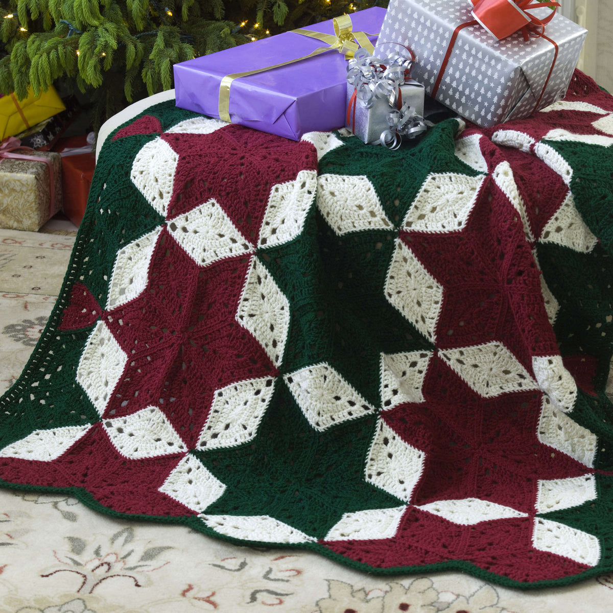 Crochet Throw made in Red Heart Super Saver Yarn