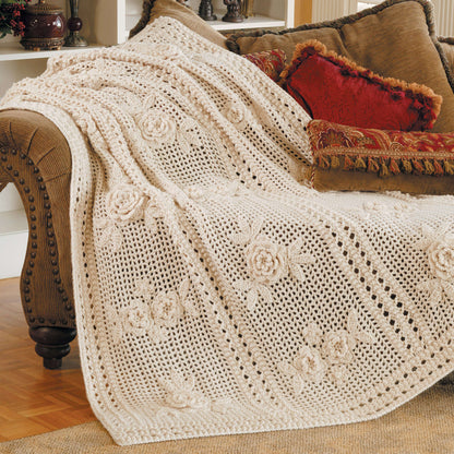 Red Heart Crochet Flower Garden Afghan Crochet Afghan made in Red Heart Soft Yarn