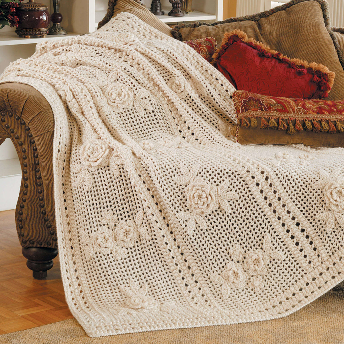 Crochet Afghan made in Red Heart Soft Yarn