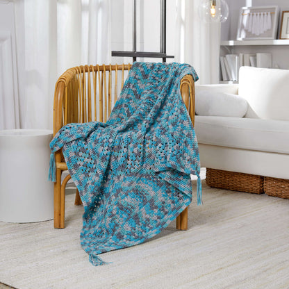 Red Heart Crochet Modern Granny Throw Crochet Throw made in Red Heart Super Saver Jumbo Yarn