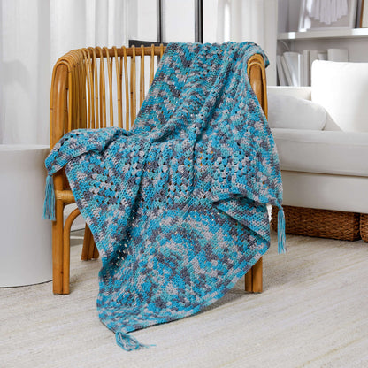 Red Heart Crochet Modern Granny Throw Crochet Throw made in Red Heart Super Saver Jumbo Yarn