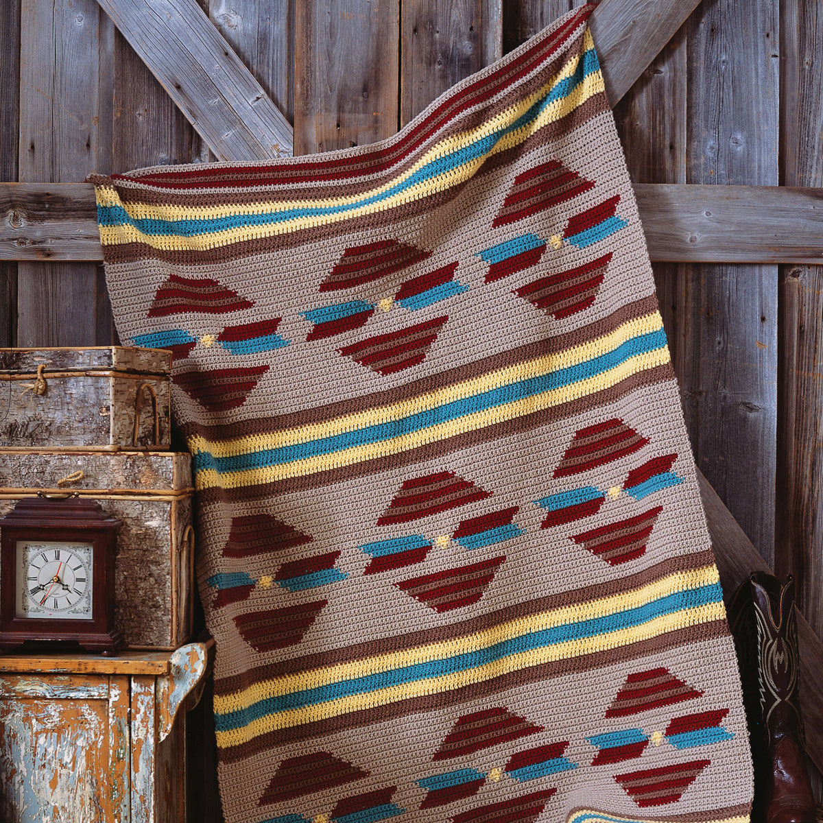 Crochet Throw made in Red Heart Super Saver Yarn