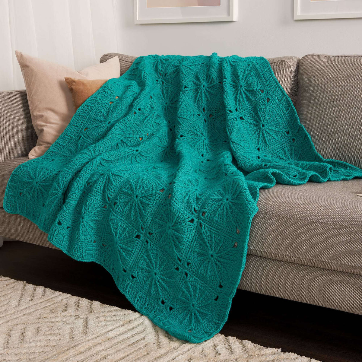 Crochet Throw made in Red Heart Super Saver Yarn