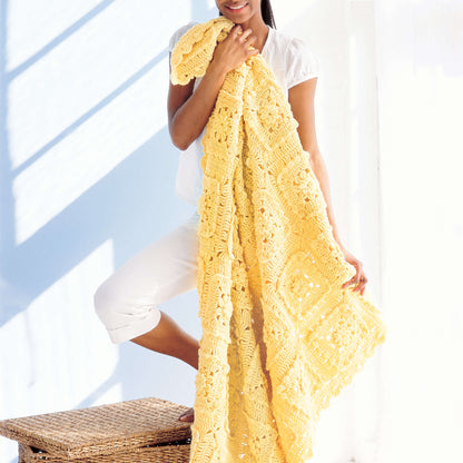 Red Heart Bed of Roses Crochet Blanket Crochet Blanket made in Red Heart Super Saver Yarn