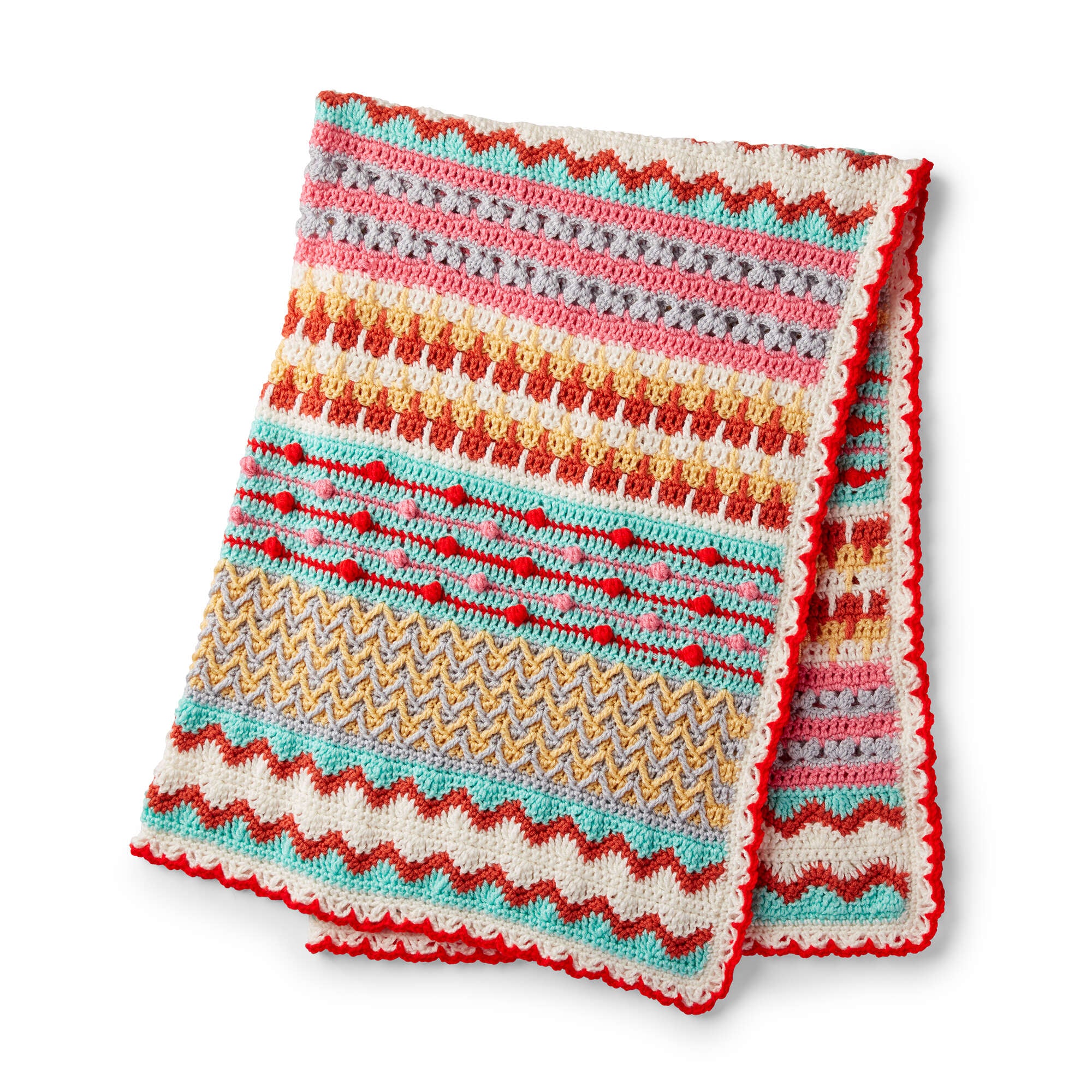 Free Red Heart Happy Holiday Throw Crochet Pattern | Yarnspirations