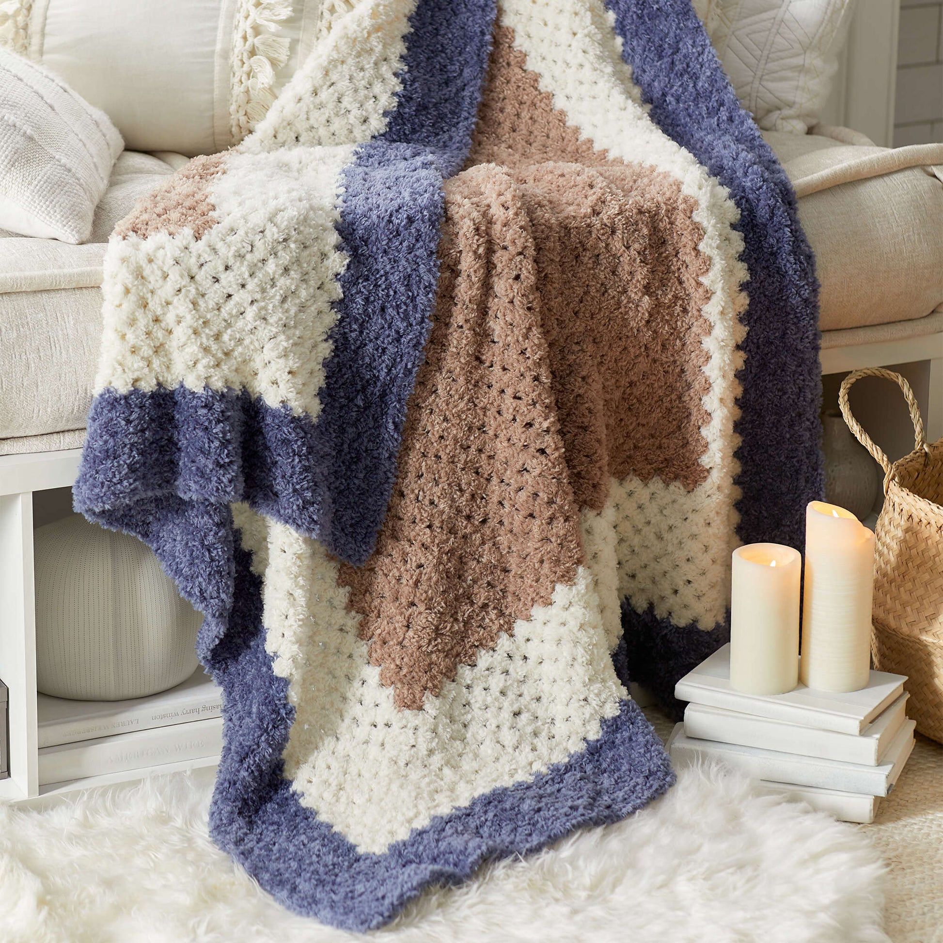 Free Red Heart Hygge At Home Throw Crochet Pattern