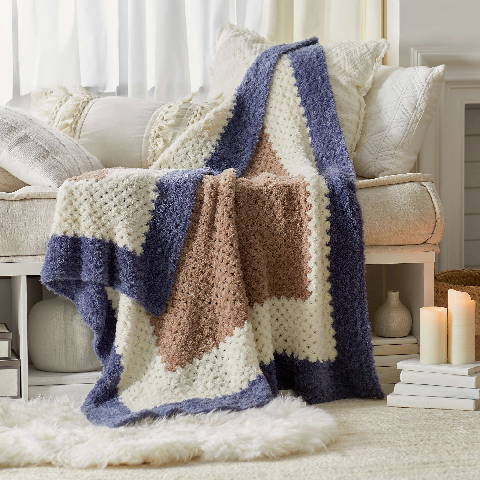 Free Easy Red Heart Hygge At Home Throw Crochet Pattern | Yarnspirations