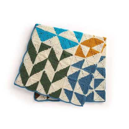 Red Heart Crochet Modern Patchwork Sampler Blanket Single Size