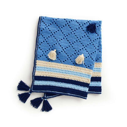 Red Heart Crochet Fringe Party Blanket Single Size