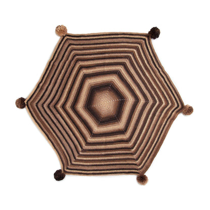 Red Heart Hexagonal Angles Crochet Blanket Single Size